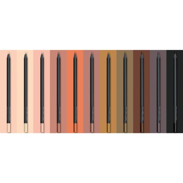Faber-Castell Buntstifte Black Edition Skin Tones 12er Kartonetui